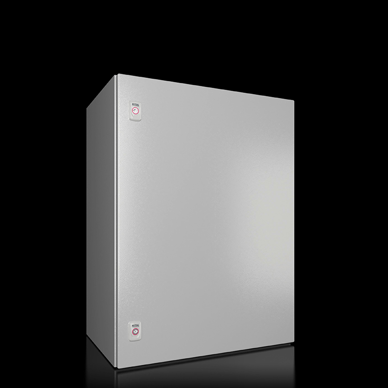 AX 紧装式箱体,600x800x400,碳钢, 安装板,单开门,两凸轮锁